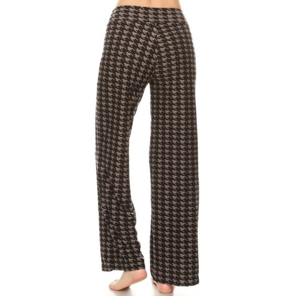 🎉 Houndstooth print high waist Lounge Pants - Picture 3 of 4